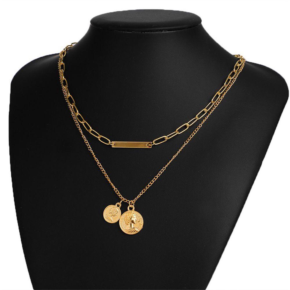 Vòng cổ Hai Lớp Mặt Hình Trái Tim Đính Hoa Phong Cách Hàn Quốc Thanh Lịch Dành Cho Nữ