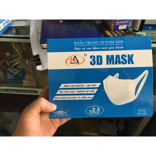 HỘP 50 CHIẾC KHẨU TRANG 3D MASK NAM ANH FAMAPRO
