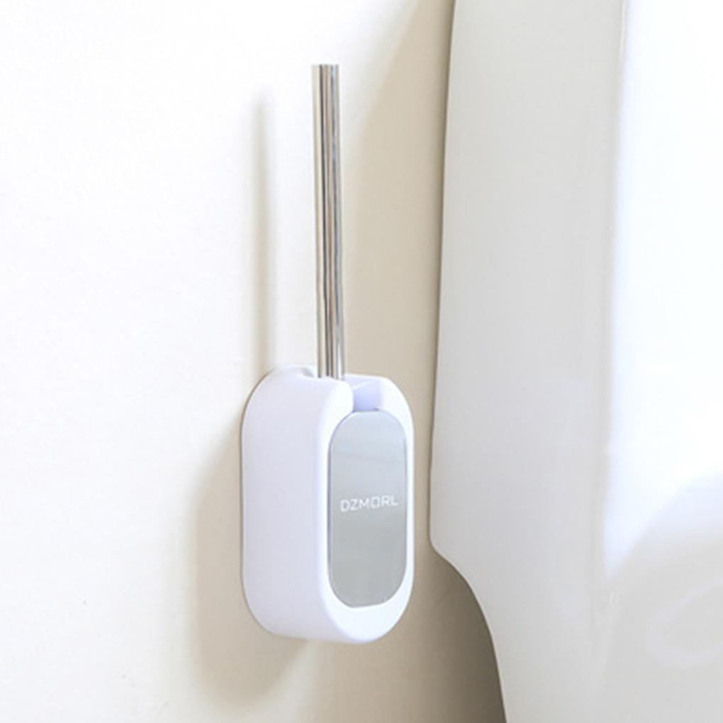 Bàn Chải Vệ Sinh Toilet Gắn Tường Bằng Thép Không Gỉ Kèm Hộp Đựng Giá Đỡ Tiện Lợi