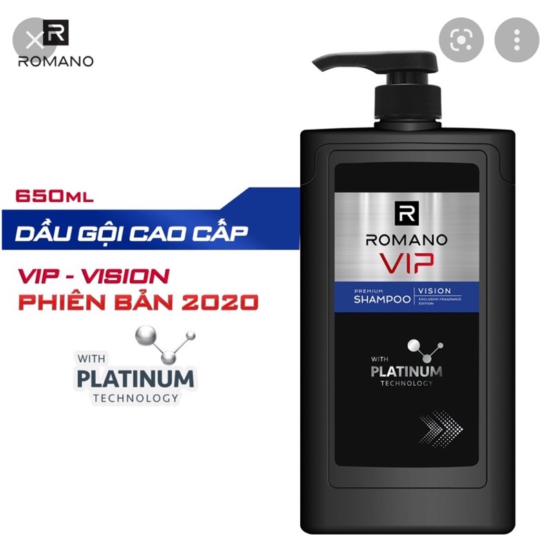 DẦU GỘI NƯỚC HOA CAO CẤP ROMANO VIP PASSION/ VISION 650G