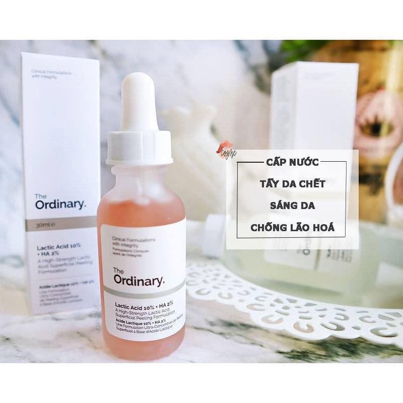 Serum The Ordinary Lactic Acid 5% + HA làm sạch da loại bỏ nhân mụn cám, cấp ẩm