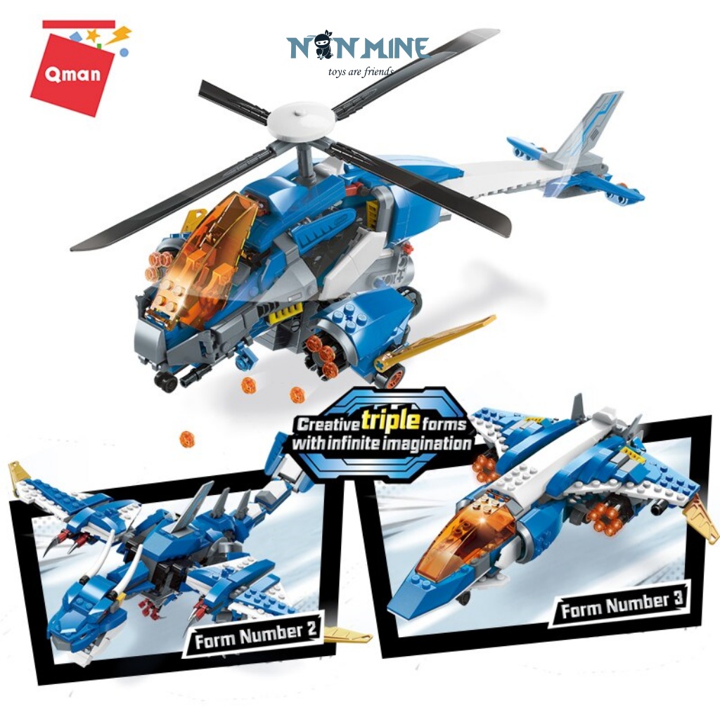 Bộ Xếp Hình Lắp Ghép Non Lego Qman 42103 Máy Bay Trực Thăng Biến Hình 604 Chi Tiết Cho Trẻ Từ 6 Tuổi