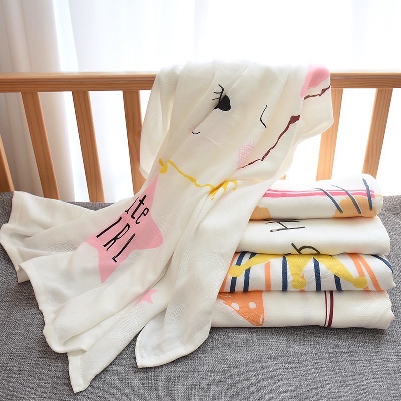 Chăn Lụa Cotton Hè Thu Aden Siêu Mềm Mát Cho Bé