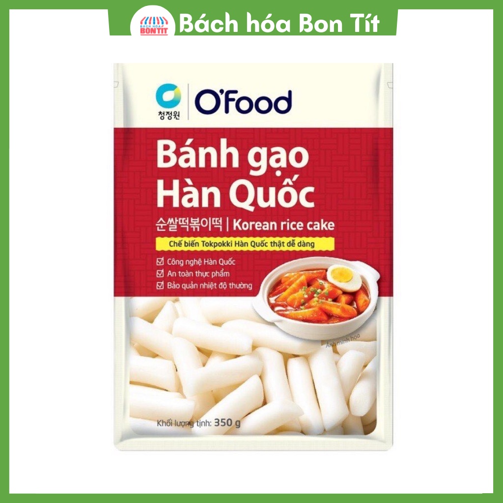 Bánh gạo Tokpokki / tobokki Hàn quốc O’food 350g/1kg Miwon