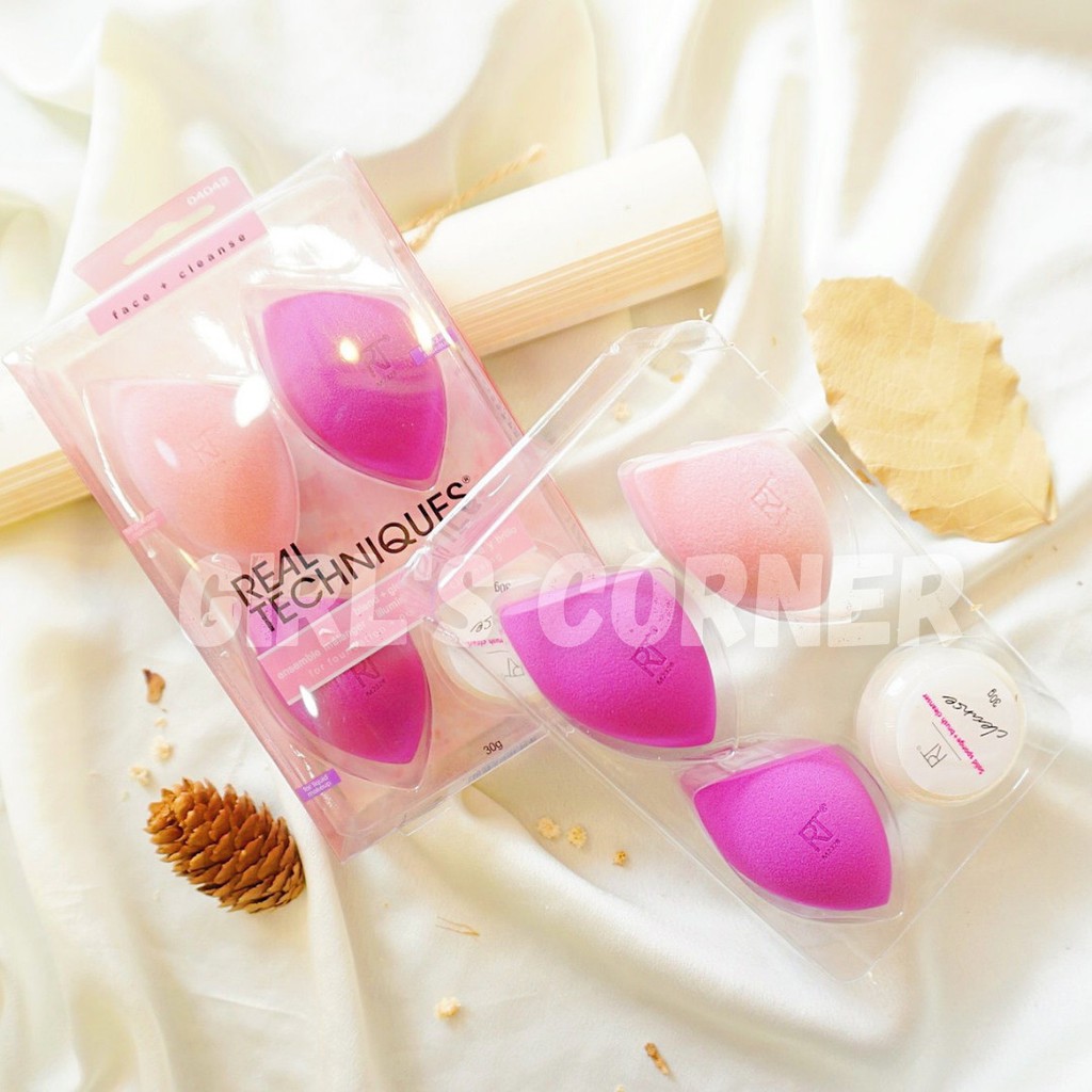 Set 3 mút Real Techniques Blend + Glow và Solid