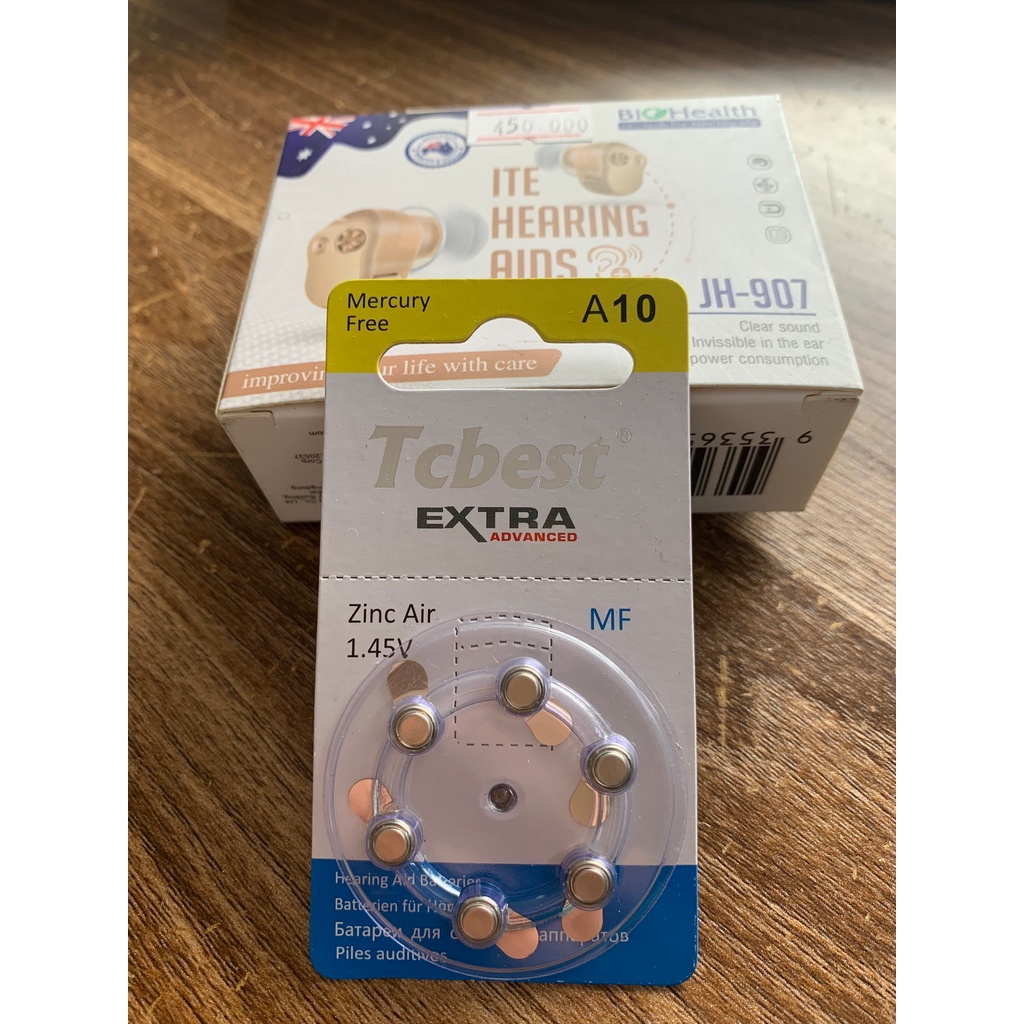Pin Tcbest Extra A10 dùng cho máy trợ thính nhét tai Biohealth JH-907