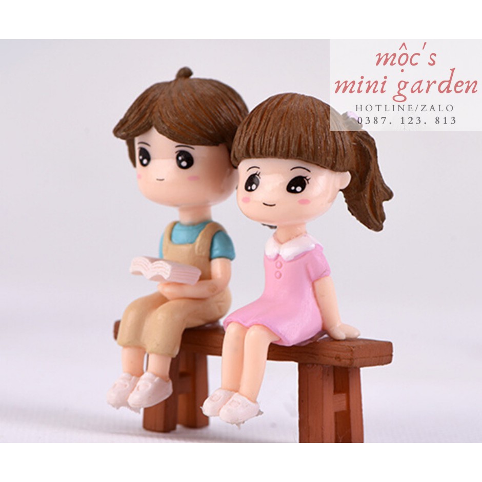 Tiểu cảnh mini_Cặp đôi học sinh_CD982