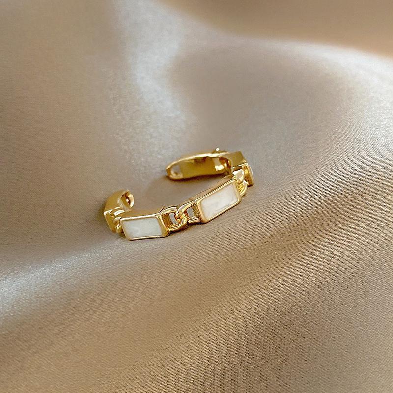 Nhẫn hở đính đá zircon sang trọng có thể điều chỉnh kích thước dành cho nữ