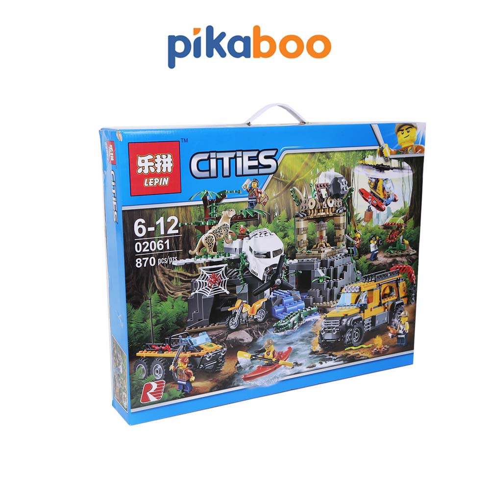 Đồ chơi xếp hình cho bé Pikaboo cỡ to tặng rubik 4x4 thiết kế từ nhựa ABS cao cấp an toan cho trẻ em