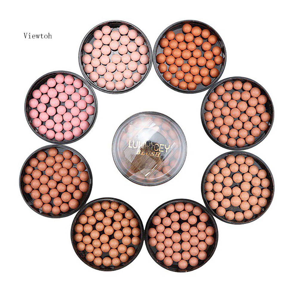 Phấn má hồng dạng quả bóng tạo khối trang điểm mặt chuyên nghiệp