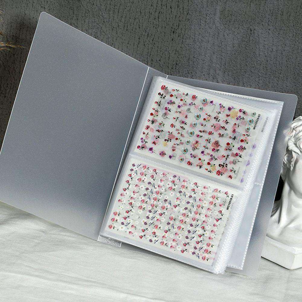[Hàng mới về] Album hình dán làm móng trưng bày sưu tầm bền sức chứa lớn trong suốt chống mòn không biến dạng
