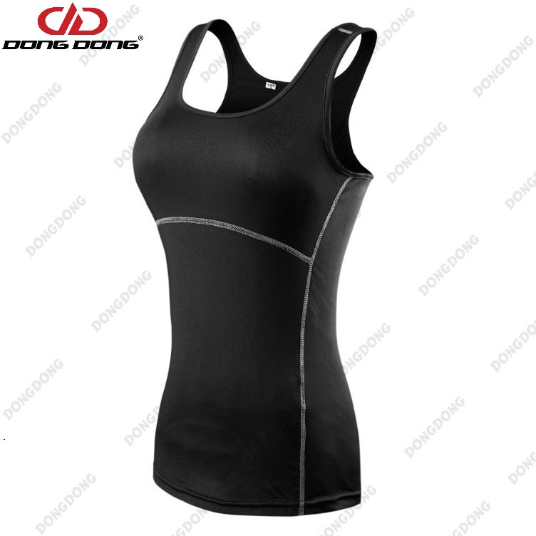 Áo thun thể thao NỮ tập Yoga - D2001, áo tập Gym Nữ 3 lỗ thoáng khí, siêu nhẹ chất vải cao cấp - DONGDONG