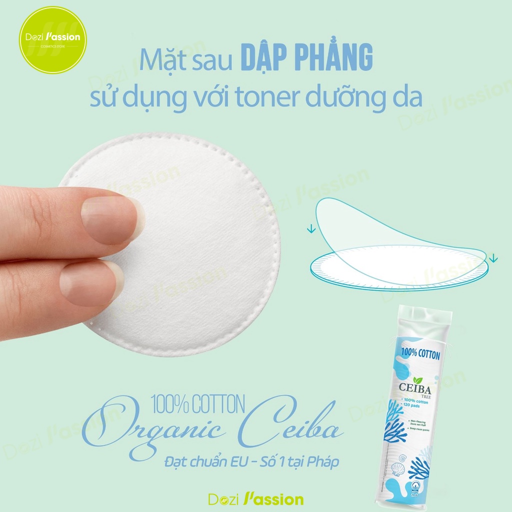 Bông Tẩy Trang Ceiba Organic An Toàn Cả Cho Da Nhạy Cảm - Ceiba Cotton Pads