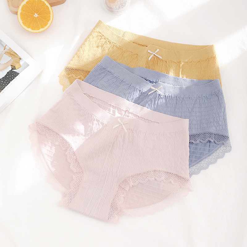 Quần lót dệt kim không đường may màu Pastel siêu co giãn