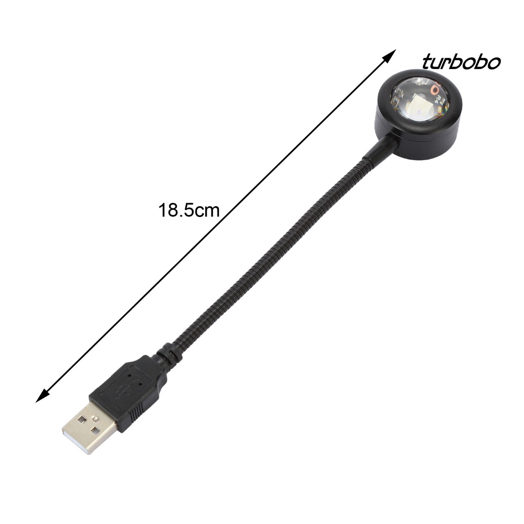 Turbobo Đèn Chiếu Tạo Hiệu Ứng Hoàng Hôn Điều Khiển Từ Xa Bằng Cổng USB Màu Cầu Vồng Kèm Phụ Kiện