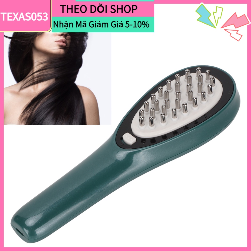 [Hàng Sẵn] Lược chải tóc massage da đầu chăm sóc mọc tóc có Đèn LED ánh sáng【Texas053】