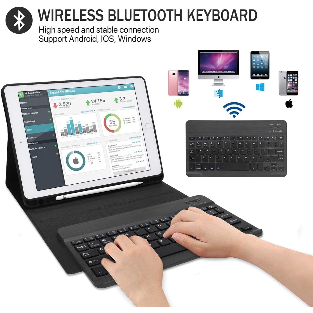 Bao Da Máy Tính Bảng Cho iPad pro 12.9 iPad 9th Generation 10.2 Second Generation 8th Generation 7th Generation air4 10.9 pro 11 pro 10.5 mini4 mini5 2021/2020/2019/2018/2017