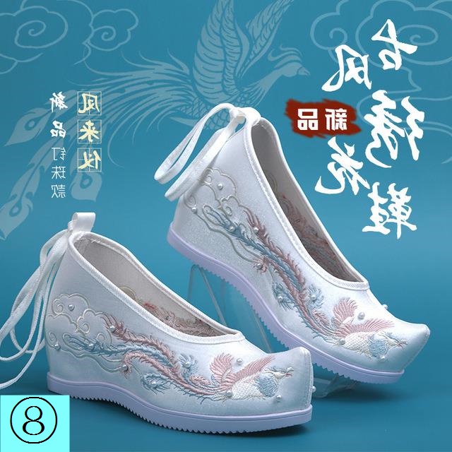 Giày Hán Phục Cao Gót Thêu Họa Tiết Phong Cách Trung Hoa Cổ Điển Mới Cho Nữ