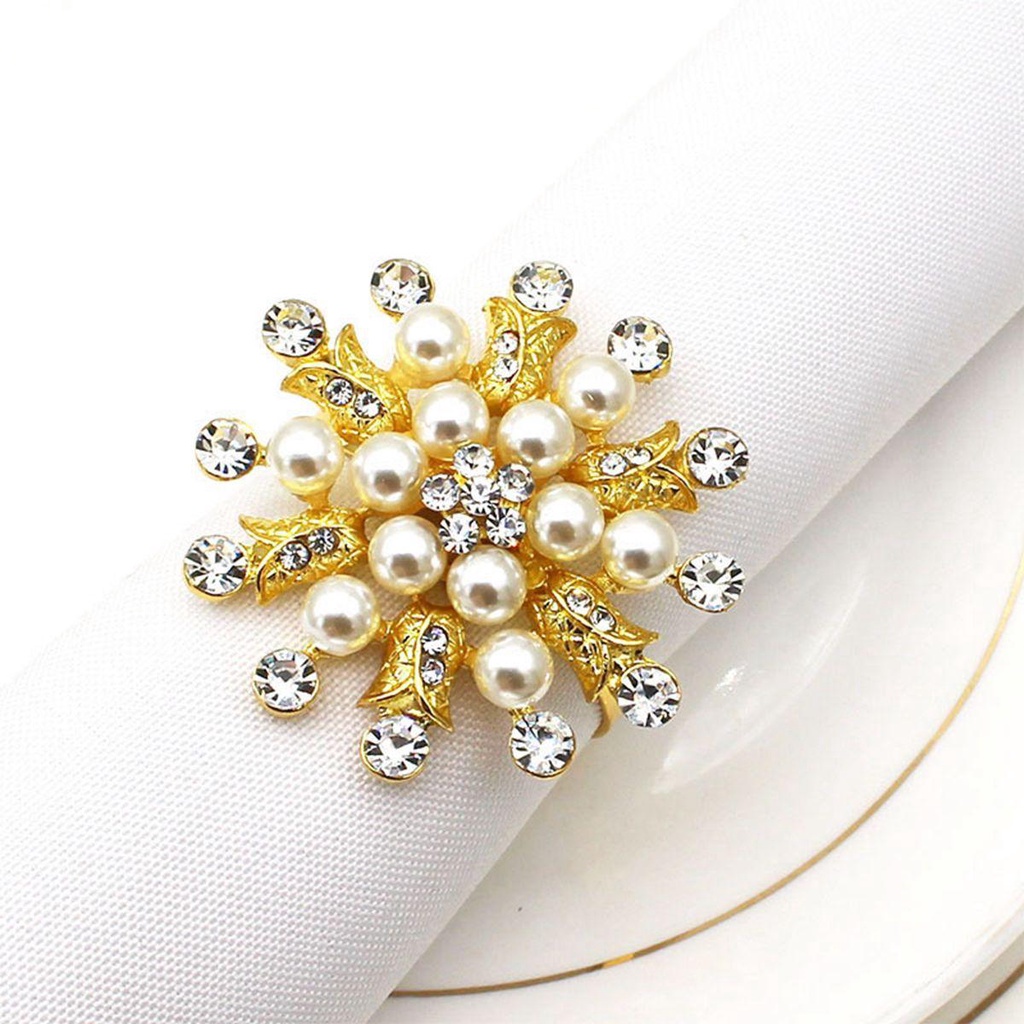 Vòng Giữ Khăn Ăn Hình Hoa Tuyết Cho Khách Sạn / Giáng Sinh / Tiệc Cưới