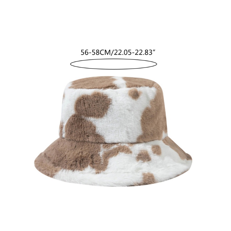Mũ Bucket Họa Tiết Bò Sữa Thời Trang Mùa Đông Cho Nam Và Nữ
