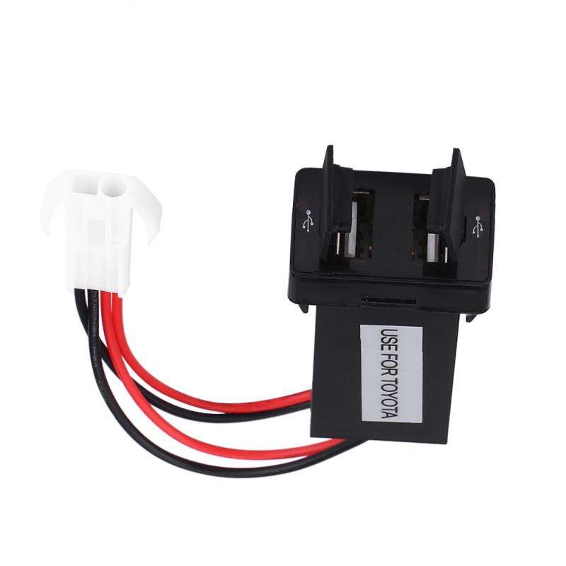 Ổ cắm sạc điện thoại 2 cổng USB 12V-24V 2.1A dùng trong xe hơi Toyota