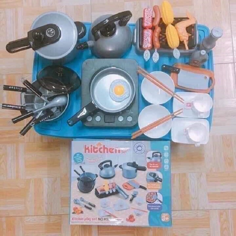 Bộ Đồ Chơi Nấu Ăn 36 Món Bằng Nhựa Cho Bé Y như Thật