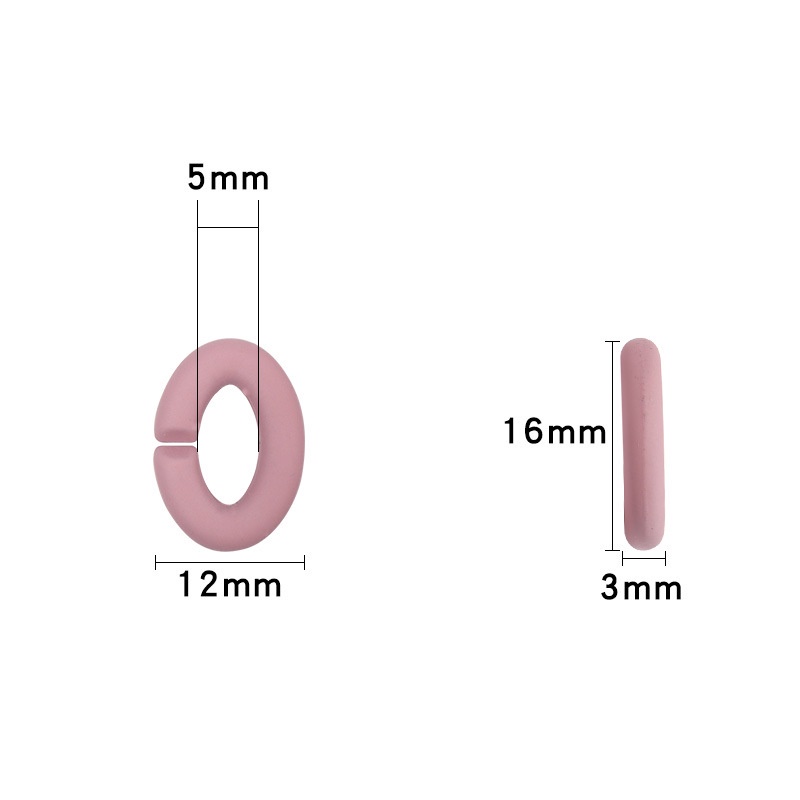 Set 50 Khóa Nhựa Trong Suốt Hình Oval Nhiều Màu Cho Túi Xách Nữ