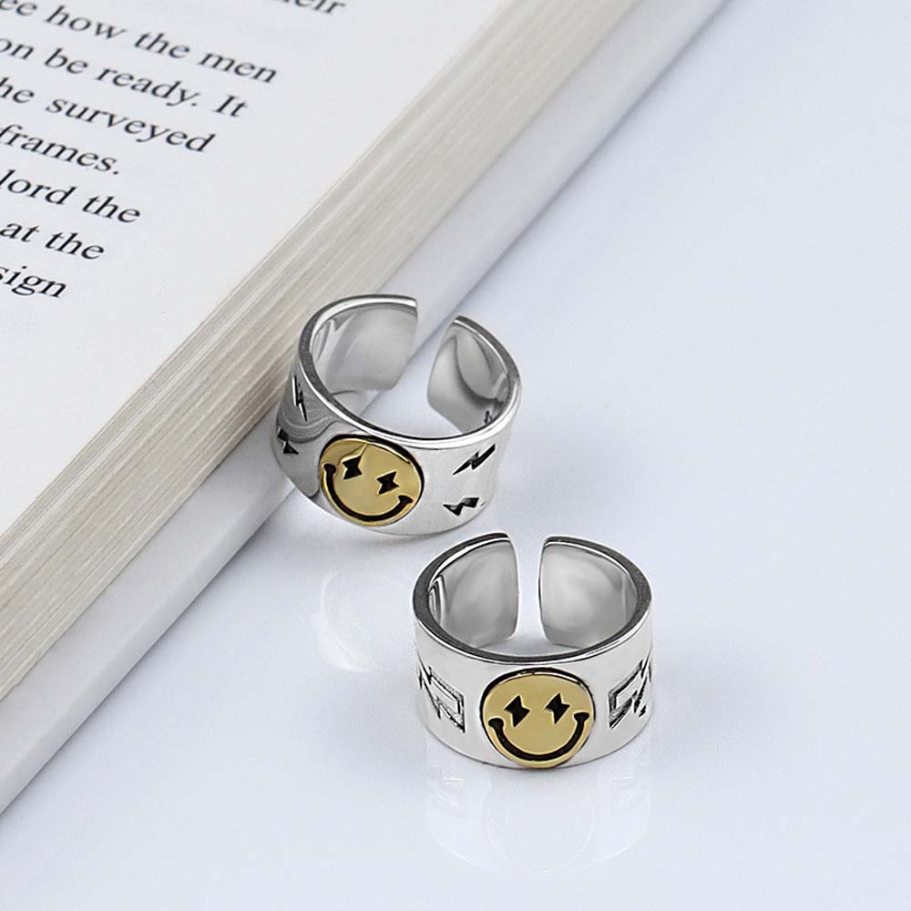 Nhẫn Đeo Ngón Tay Hình Ngôi Sao Ác Quỷ Thời Trang Hip Hop Hàn Quốc Cổ Điển Dành Cho Nam Và Nữ