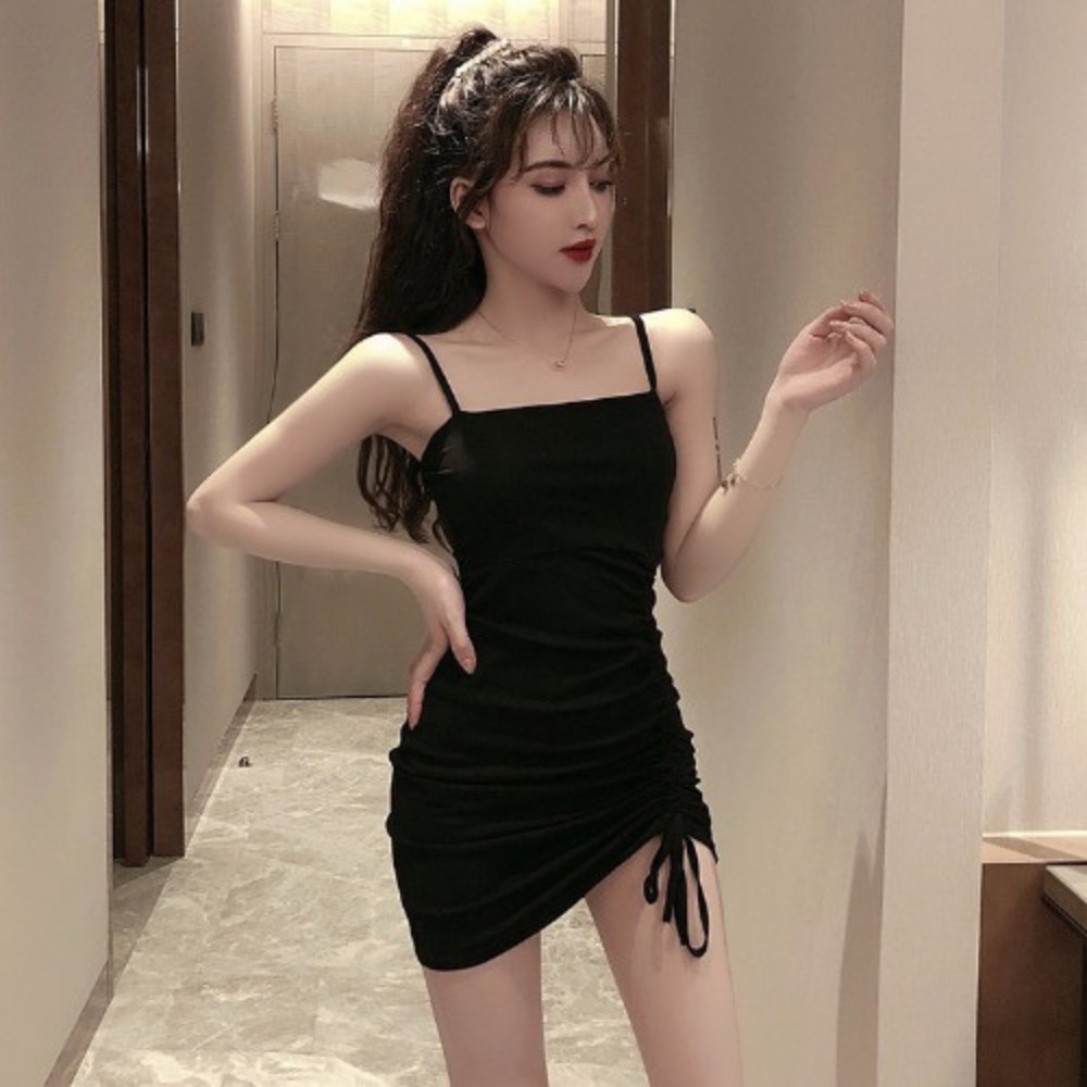 Váy nữ hai dây rút eo , đầm nữ ôm body  phong cách thiết kế hiện đại cho nữ ATILA SHOP | BigBuy360 - bigbuy360.vn