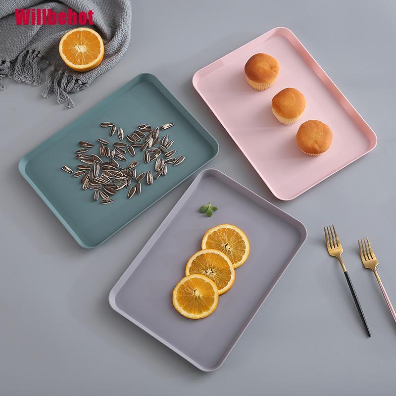 Khay Nhựa Hình Chữ Nhật Thiết Kế Sáng Tạo Phong Cách Bắc Âu
