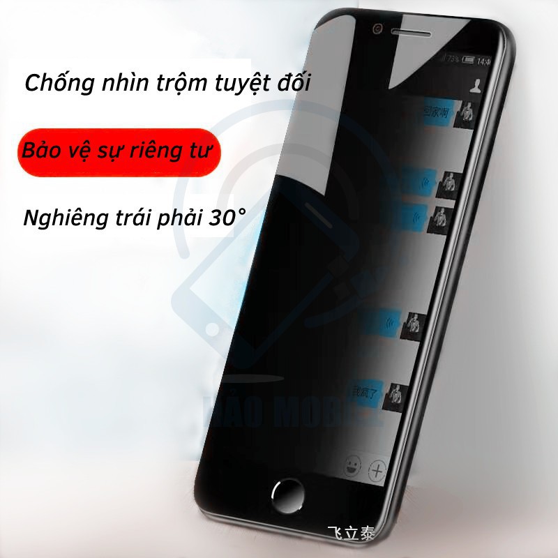 Dán chống nhìn trộm iphone X, XR, XS, XS Max - Dán cường lực dẻo nano 9H+