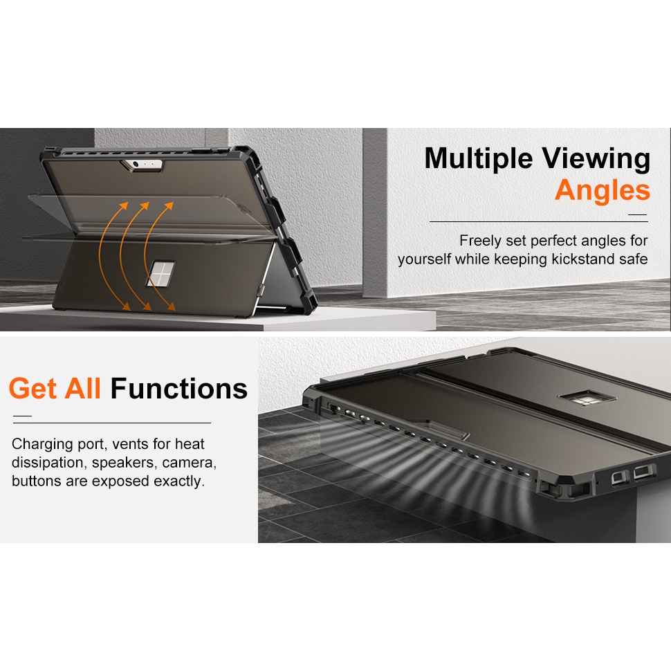 Bao Da Máy Tính Bảng Kèm Ngăn Đựng Bút Cho Microsoft Surface Pro 7 Plus / Pro7 / Pro 6 / Pro 5 / Pro 4 / LTE