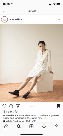 Váy trắng Mono Talk - White Shirt Dress