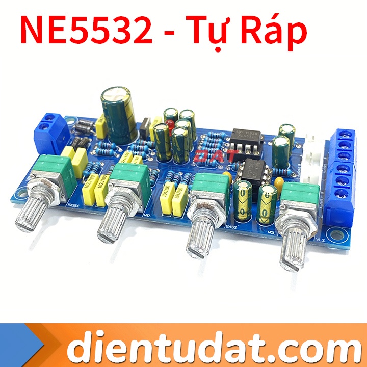 KIT DIY Mạch Điều Chỉnh Âm Sắc NE5532 12VDC - Tự Ráp