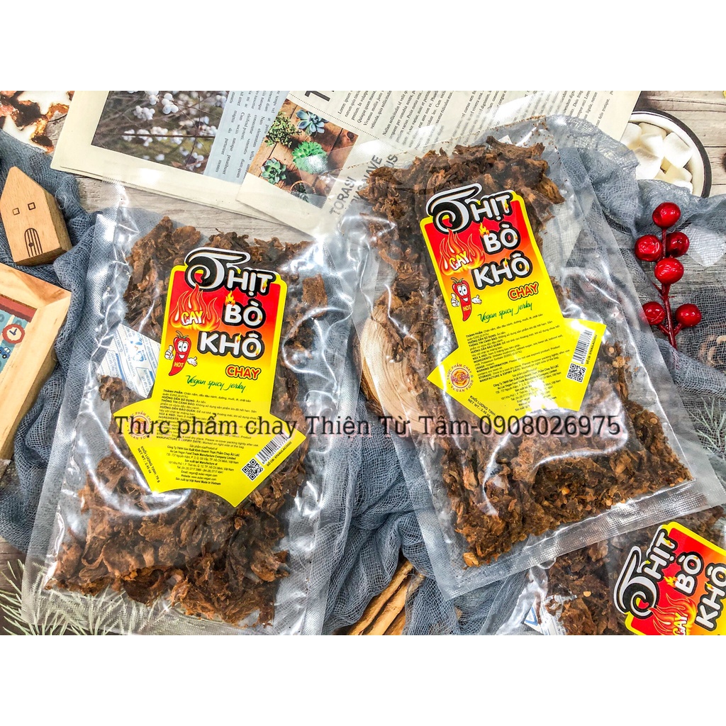 Khô Bò Chay THIỆN TỪ TÂM Ăn Vặt Chay Ngon Khó Cưỡng Gói 70G