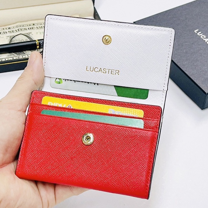 Ví nữ da thật cao cấp đựng tiền gấp đôi và thẻ atm đa năng thời trang Lucaster  -BH 12 tháng