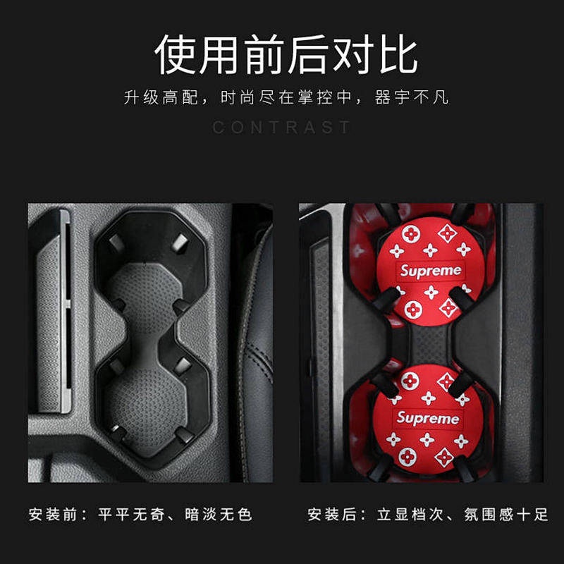 Miếng lót ly nước bằng cao su mềm chống trượt cách nhiệt họa tiết in hoạt hình cho xe hơi