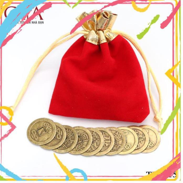 [SIÊU SALE] Đồng xu ngũ đế, đồng xu phong thuỷ bỏ bóp ví | Vật phẩm chiêu tài