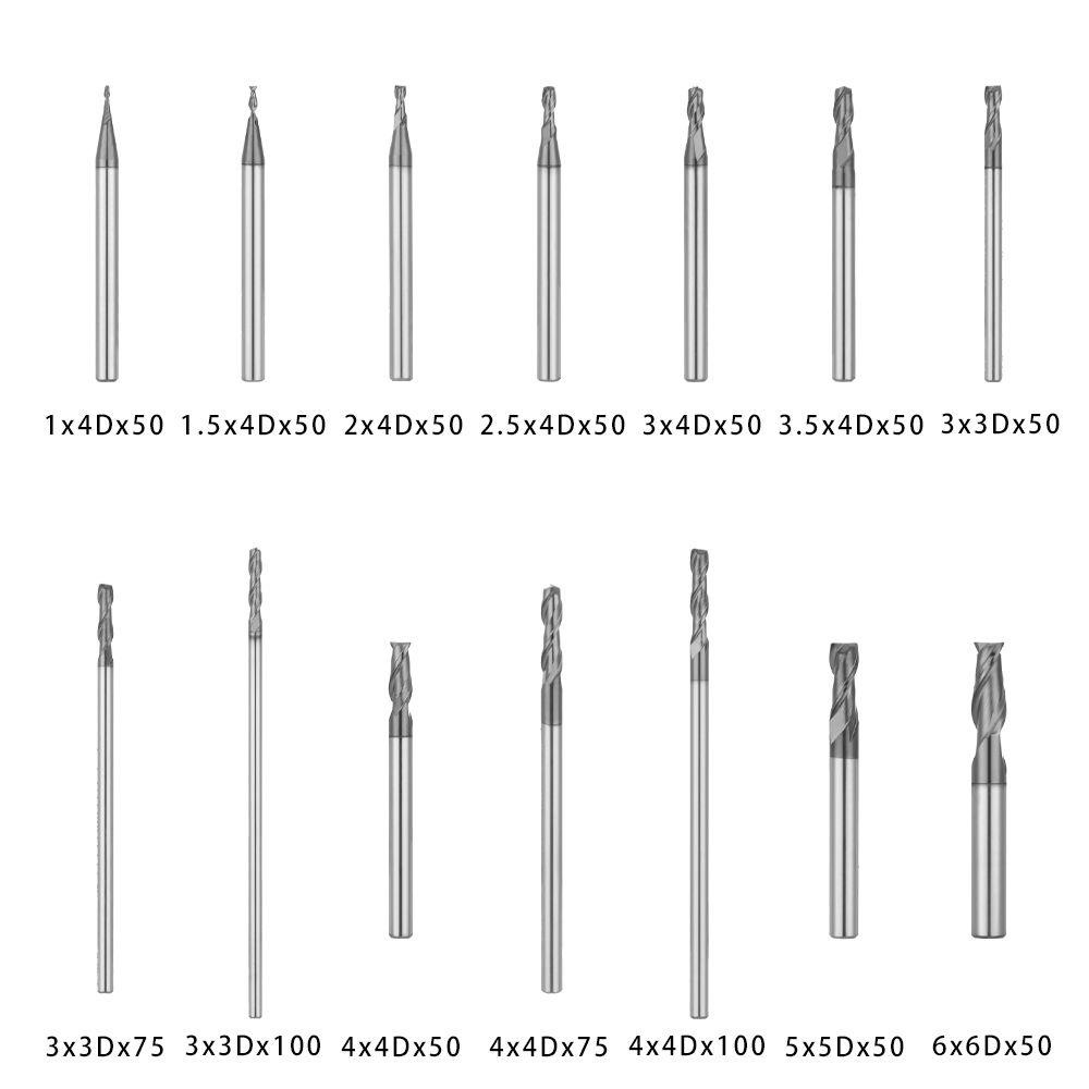 Mũi Khoan Bằng Hợp Kim Chất Lượng Cao 1 / 1.5 / 2 / 2.5 / 3 / 4 / 5 / 6mm 2 Rãnh