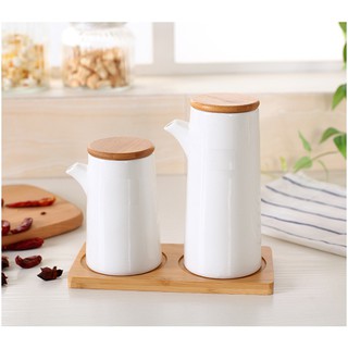 Bộ 02 hũ sứ rót dầu nước mắm có vòi decor Bếp