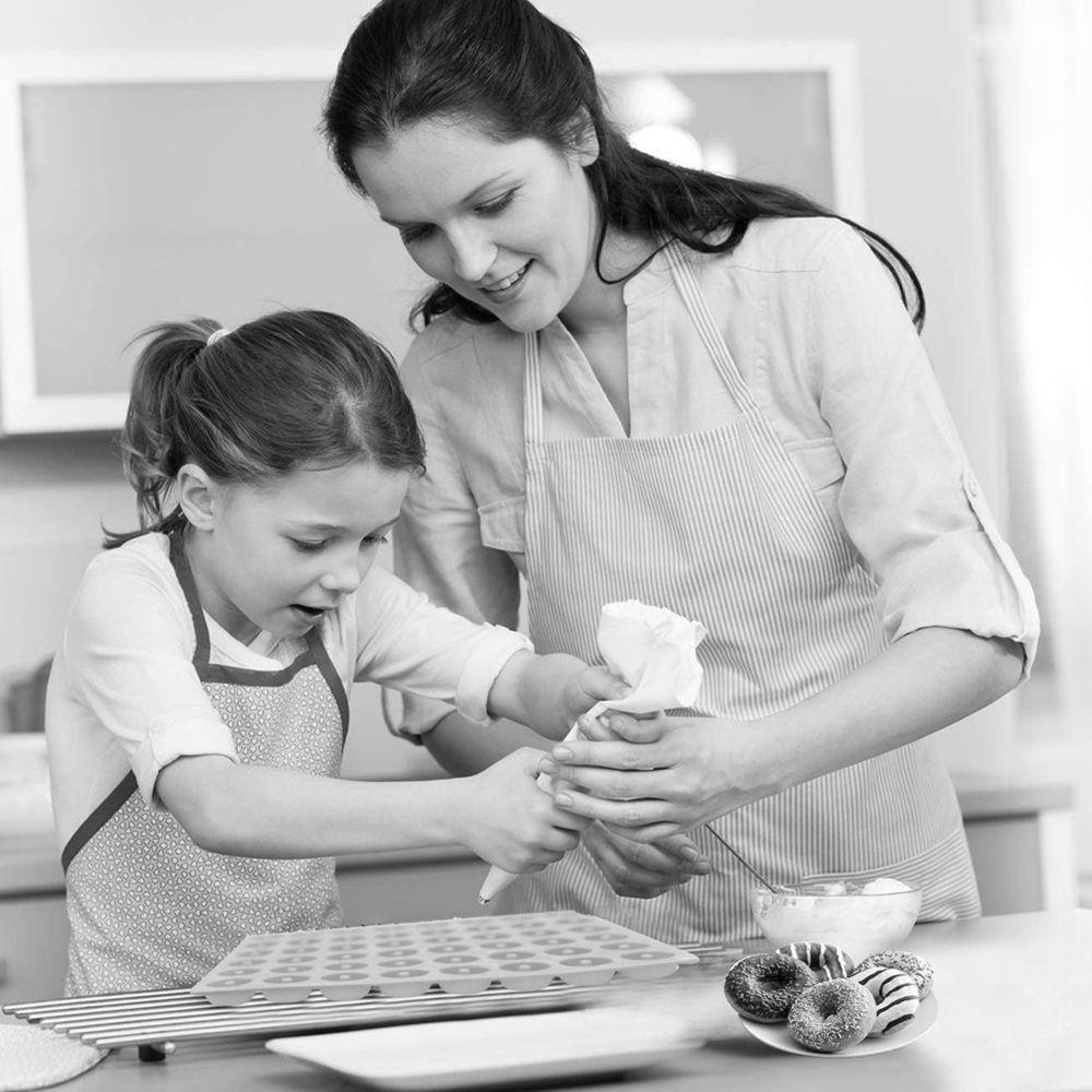 AUGUSTINA Khuôn Làm Bánh Donut Chống Dính Chịu Nhiệt Tái Sử Dụng Tiện Lợi