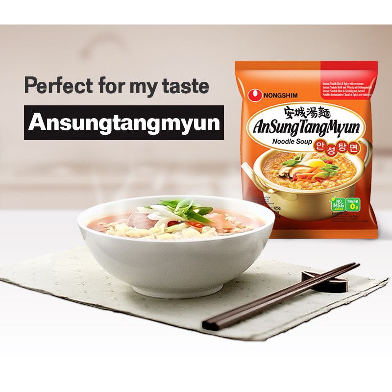 Mì Ansungtangmyun vị Miso Cay gói 125gr