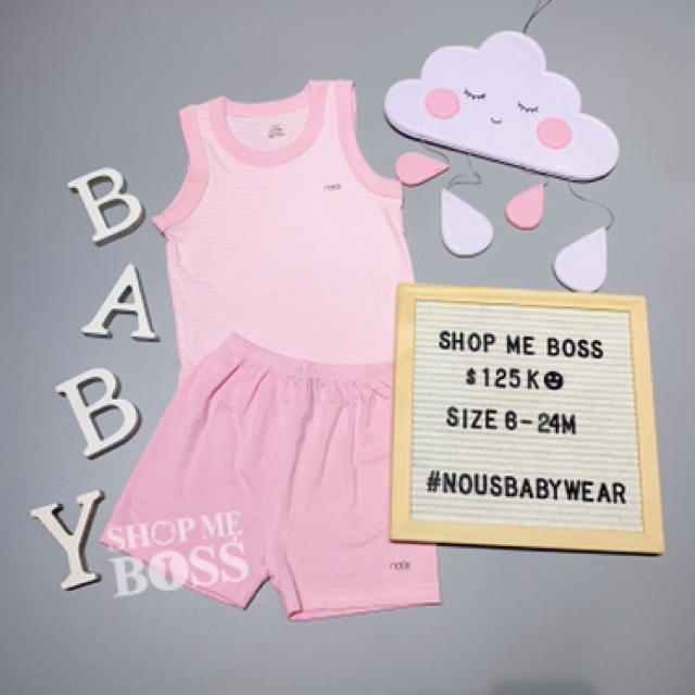 Bộ ba lỗ hè Nous size 6M - 24M