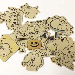 Sticker gấu cute dán trang trí planner, scrapbook,.. size 3-5cm