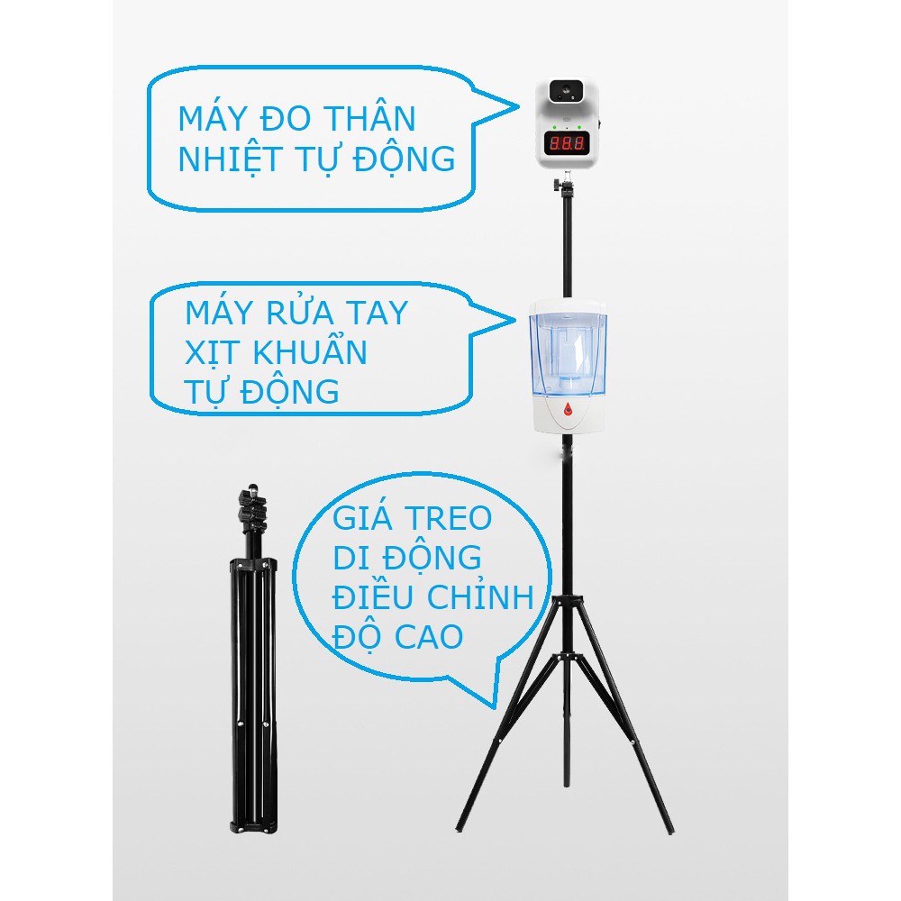 Gậy di động 3 chân đa năng cho camera, máy ảnh máy đo thân nhiệt