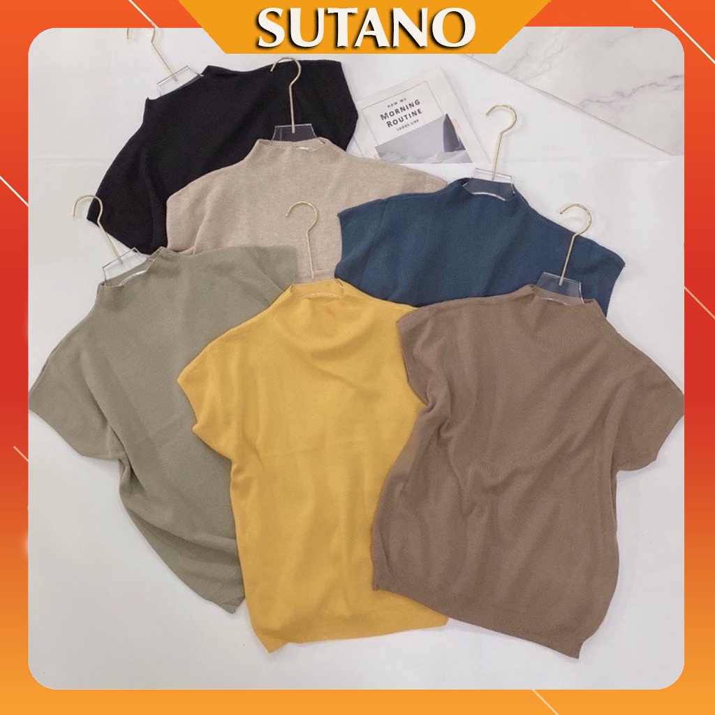 Áo len nữ thời trang cộc tay cánh rơi hàng quảng châu cao cấp A507 SUTANO