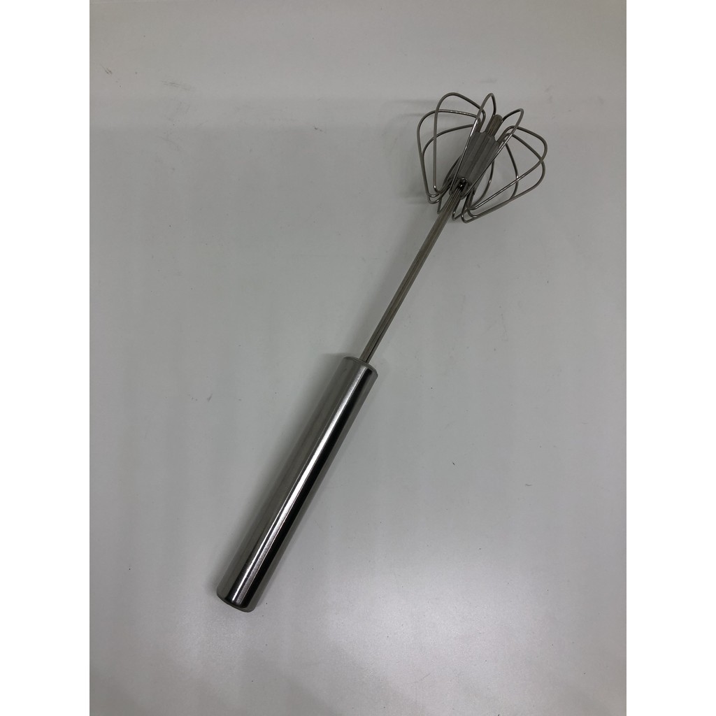 Cây đánh trứng inox 304 cơ xoắn, nhấn nhẹ tự xoay 2 chiều vệ sinh an toàn thực phẩm khuyến mãi Hcm
