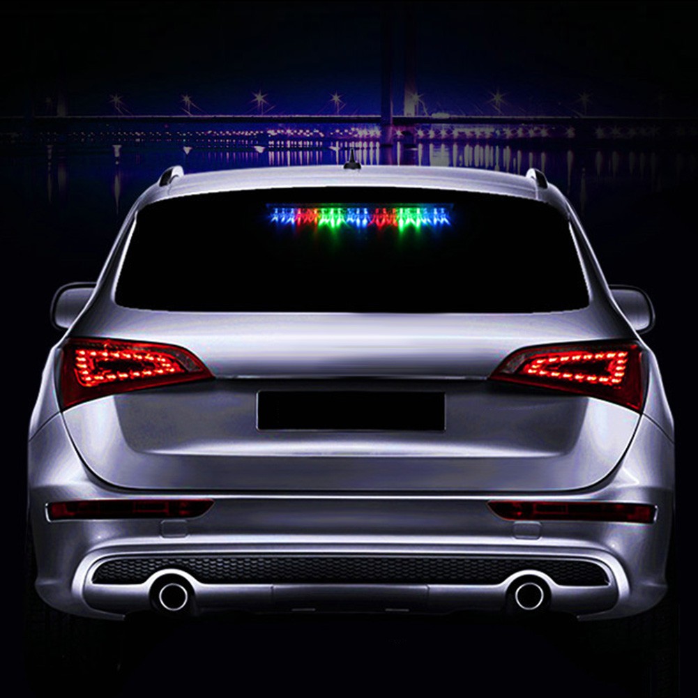 Đèn Led 16 Bóng Sử Dụng Năng Lượng Mặt Trời Chống Va Chạm Trang Trí Xe Hơi