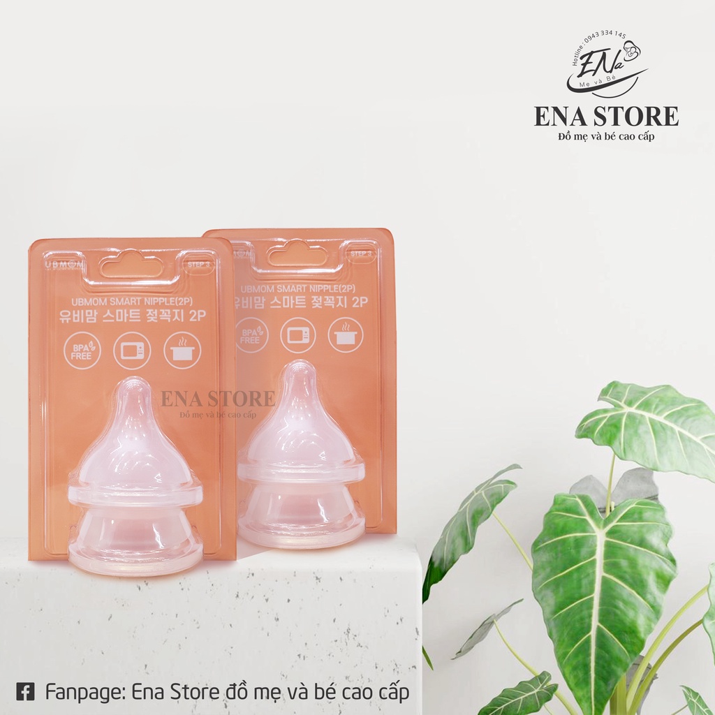 Vỉ 2 núm ti UBMOM size M