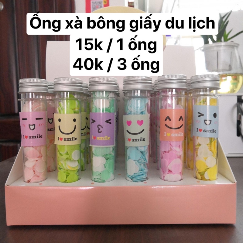 Ống xà bông giấy du lịch bỏ túi, nhỏ gọn tiện lợi.